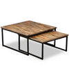 Beistelltische Ifis (2er-Set, massives Recycling-Teakholz)