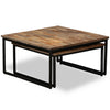 Beistelltische Ifis (2er-Set, massives Recycling-Teakholz)