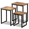 Satztisch Olemia (3er-Set aus massivem recyceltem Teakholz)