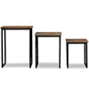 Satztisch Olemia (3er-Set aus massivem recyceltem Teakholz)