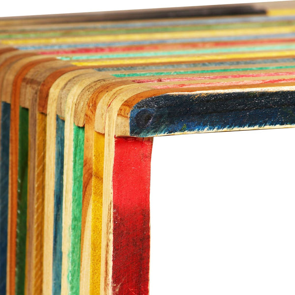 Mehrfarbiges Wandregal-Set Camilian (recyceltes Massivholz Teak)