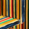 Mehrfarbiges Wandregal-Set Camilian (recyceltes Massivholz Teak)