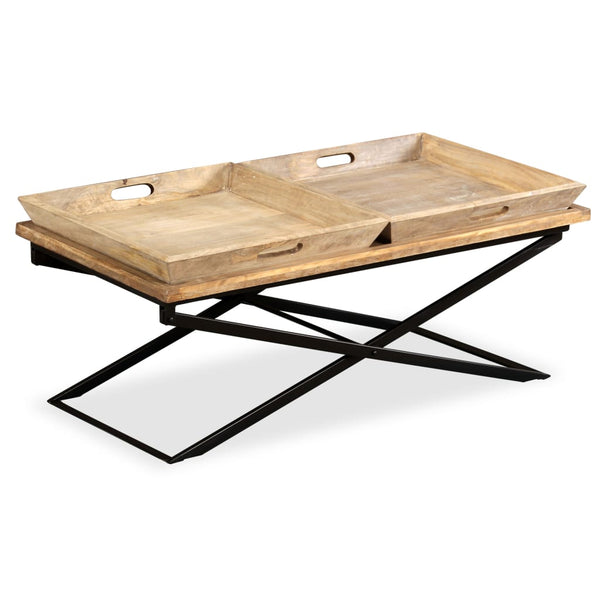 Couchtisch Traian 110x55x42cm (Massivholz Mangobaum)