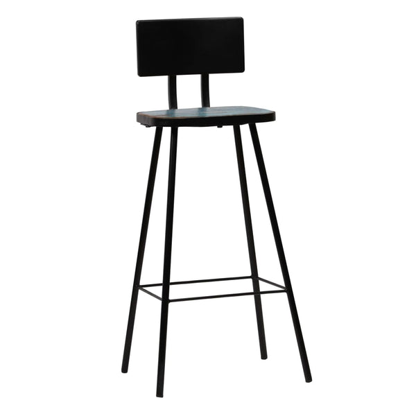 Barhocker Timmothy (2 St. recyceltes Holz)