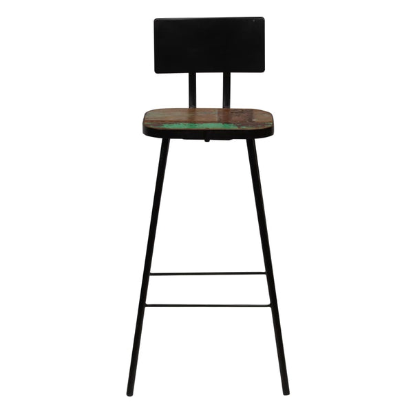 Barhocker Timmothy (2 St. recyceltes Holz)