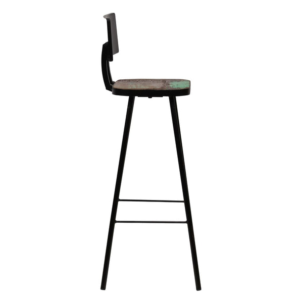 Barhocker Timmothy (2 St. recyceltes Holz)