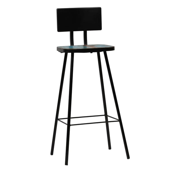 Barhocker Timmothy (2 St. recyceltes Holz)