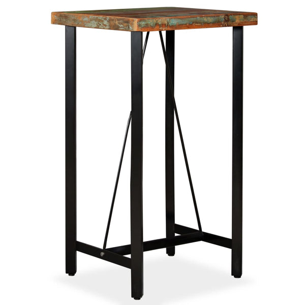 Bartisch recyceltes Holz Zemira 60x60x107cm