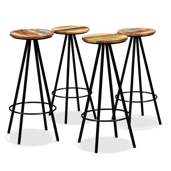 Barhocker Atnan (4 Stück Recyclingholz)