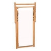 Cremefarbener Deckstuhl Teakholz Gulver 56x105x96cm