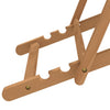 Cremefarbener Deckstuhl Teakholz Gulver 56x105x96cm