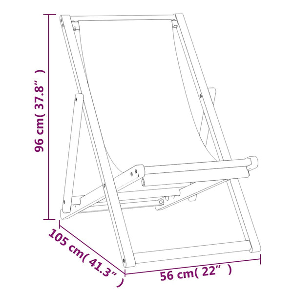 Cremefarbener Deckstuhl Teakholz Gulver 56x105x96cm