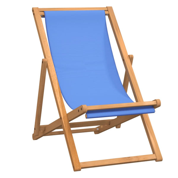 Blauer Liegestuhl Teak Gulver 56x105x96cm