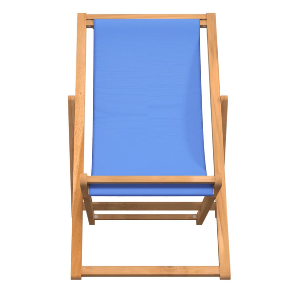 Blauer Liegestuhl Teak Gulver 56x105x96cm