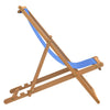 Blauer Liegestuhl Teak Gulver 56x105x96cm