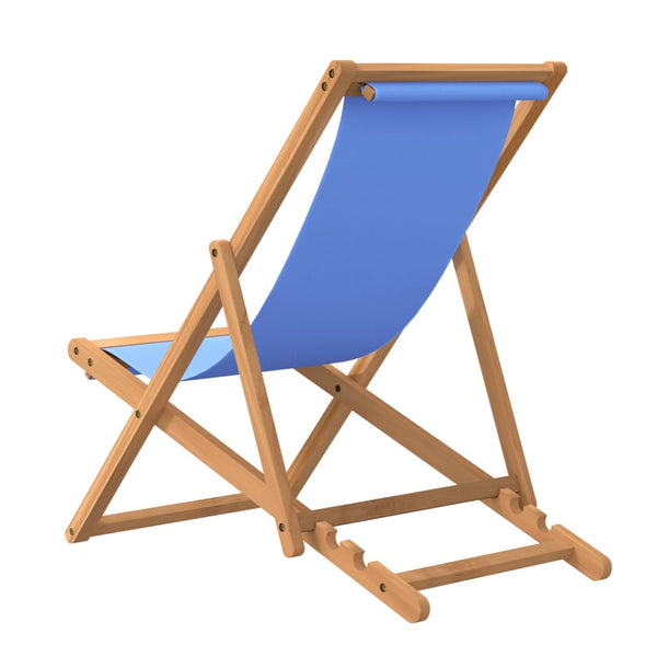Blauer Liegestuhl Teak Gulver 56x105x96cm