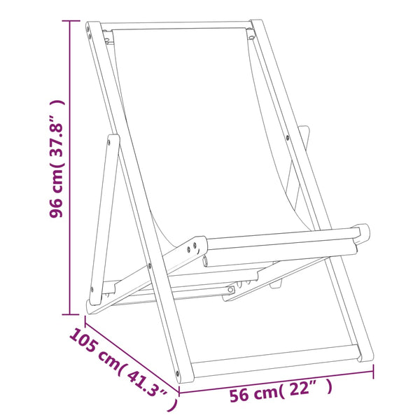 Blauer Liegestuhl Teak Gulver 56x105x96cm