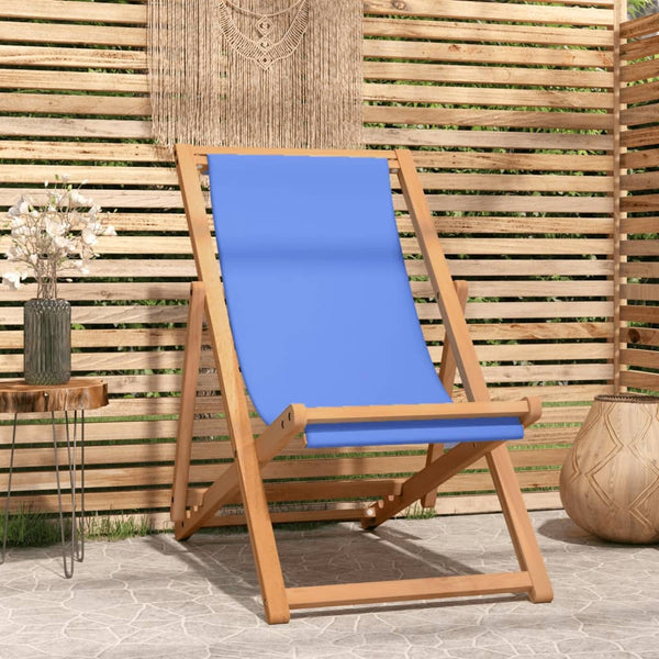 Blauer Liegestuhl Teak Gulver 56x105x96cm