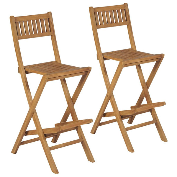 Zusammenklappbare Barhocker Baban (2 Stk. Teak)
