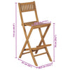 Zusammenklappbare Barhocker Baban (2 Stk. Teak)