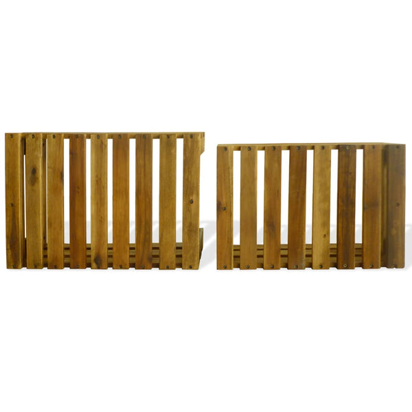 Apfelkisten-Set Geliman (2 St. Akazienholz)
