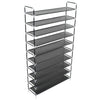 Schwarzes Schuhregal Geuget mit 10 Ablagen (Metall und Vliesstoff)