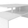 Weißer Couchtisch Semiran 90x59x42cm (Holz)