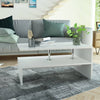 Weißer Couchtisch Semiran 90x59x42cm (Holz)
