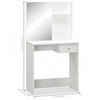 Schminktisch Duras weiß 75x40x141cm (Holz)