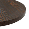 Dunkler Bistrotisch Zelica 60x75cm (MDF und Stahl, rund, Esche)