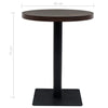 Dunkler Bistrotisch Zelica 60x75cm (MDF und Stahl, rund, Esche)