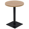 Bistrotisch Zelica eichenfarben 60x75cm (MDF und Stahl, rund)