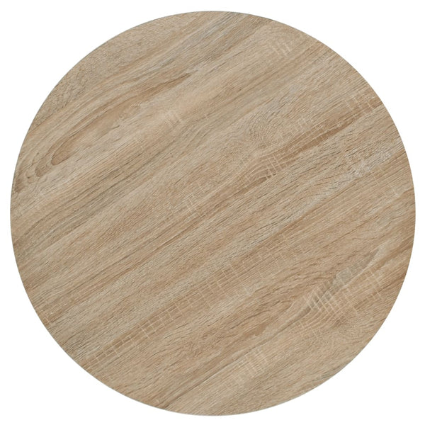 Bistrotisch Zelica eichenfarben 60x75cm (MDF und Stahl, rund)