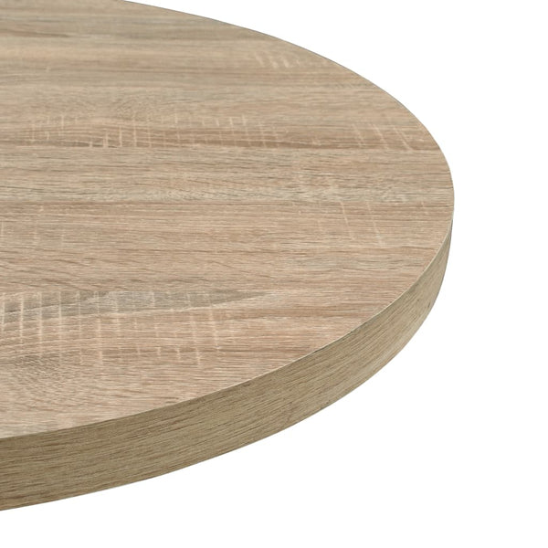 Bistrotisch Zelica eichenfarben 60x75cm (MDF und Stahl, rund)