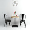 Bistrotisch Zelica eichenfarben 60x75cm (MDF und Stahl, rund)