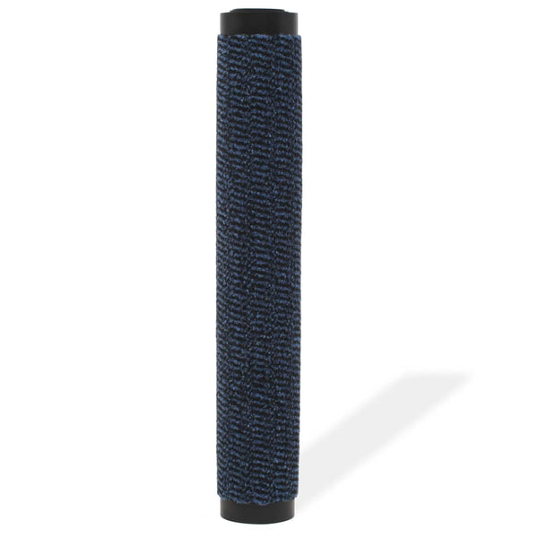 Blaue Schmutzfangmatte rechteckig mit Flor Rihawi 80x120cm