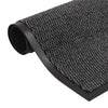 Anthrazitfarbene Schmutzfangmatte rechteckig mit Flor Rihawi 90x150cm
