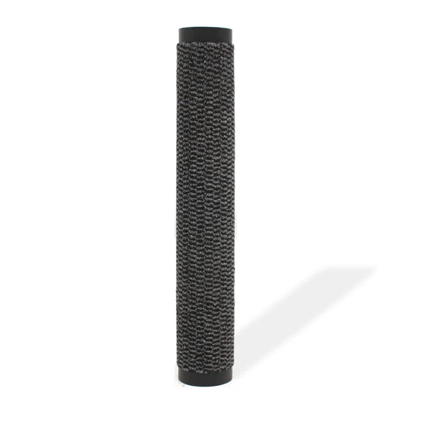 Anthrazitfarbene Schmutzfangmatte rechteckig mit Flor Rihawi 90x150cm