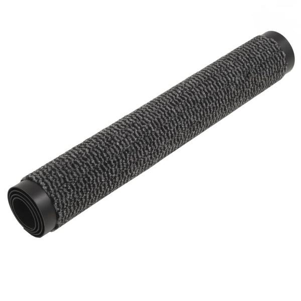 Anthrazitfarbene Schmutzfangmatte rechteckig mit Flor Rihawi 90x150cm