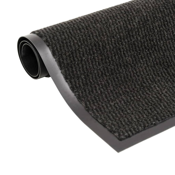 Schwarze Schmutzfangmatte rechteckig mit Flor Rihawi 90x150cm