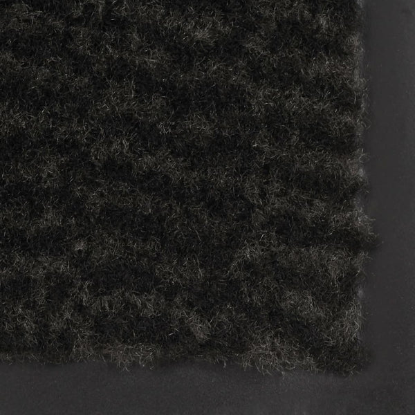 Schwarz Schmutzfangmatte rechteckig mit Flor Rihawi 120x180cm
