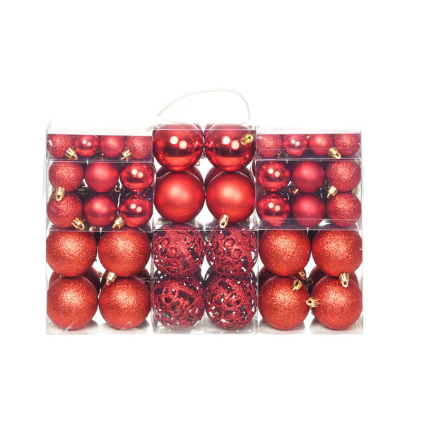 Rotes Weihnachtsbaumkugel-Set Ciforac 3/4/6cm (100 Stk.)
