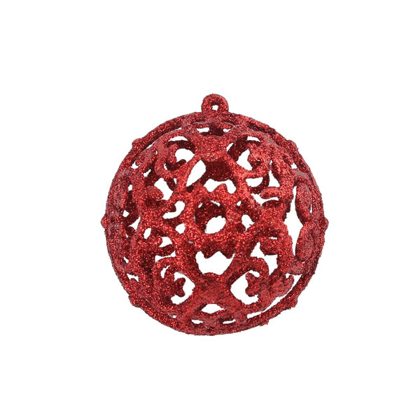 Rotes Weihnachtsbaumkugel-Set Ciforac 3/4/6cm (100 Stk.)