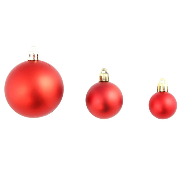 Rotes Weihnachtsbaumkugel-Set Ciforac 3/4/6cm (100 Stk.)