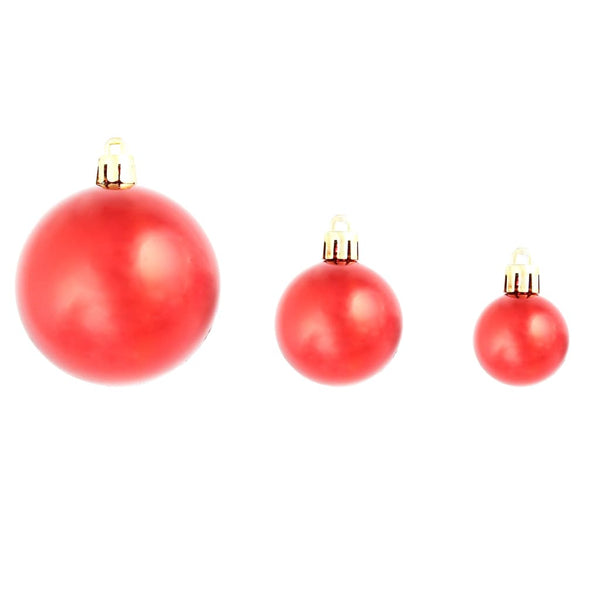 Rotes Weihnachtsbaumkugel-Set Ciforac 3/4/6cm (100 Stk.)