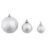 Silberne Christbaumkugel-Set Ciforac 3/4/6cm (100 Stück)