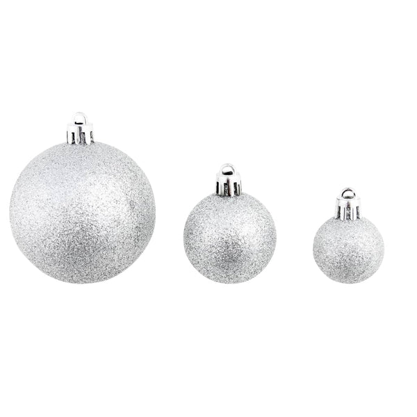 Silberne Christbaumkugel-Set Ciforac 3/4/6cm (100 Stück)