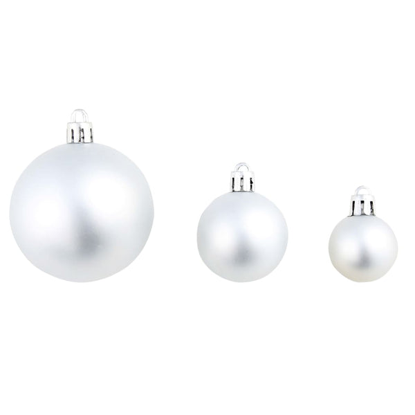 Silberne Christbaumkugel-Set Ciforac 3/4/6cm (100 Stück)