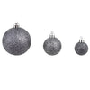 Weißes/graues Christbaumkugelset Ciforac 3/4/6cm (100 Stück)