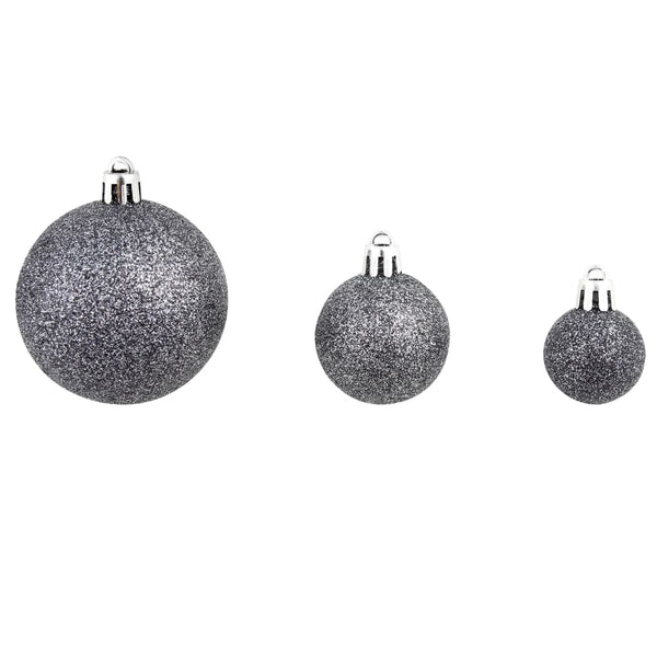 Weißes/graues Christbaumkugelset Ciforac 3/4/6cm (100 Stück)